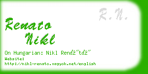 renato nikl business card